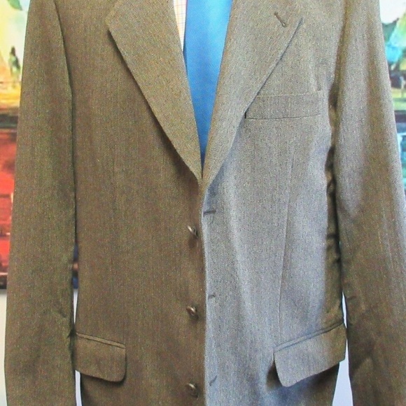 44 LONG VTG BANANA REPUBLIC Mens 100% WOOL BLAZER - Picture 3 of 8